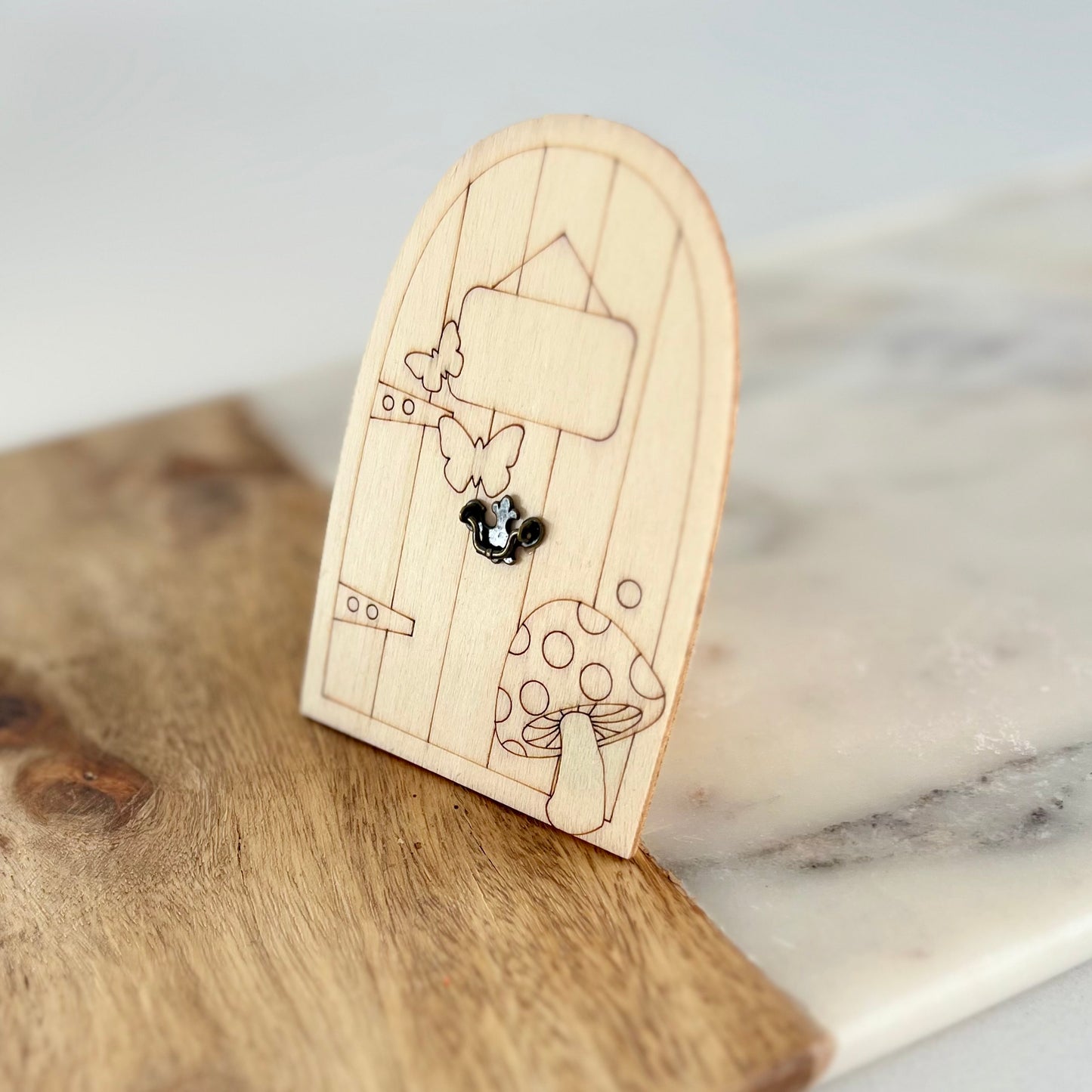 Wooden fairy door