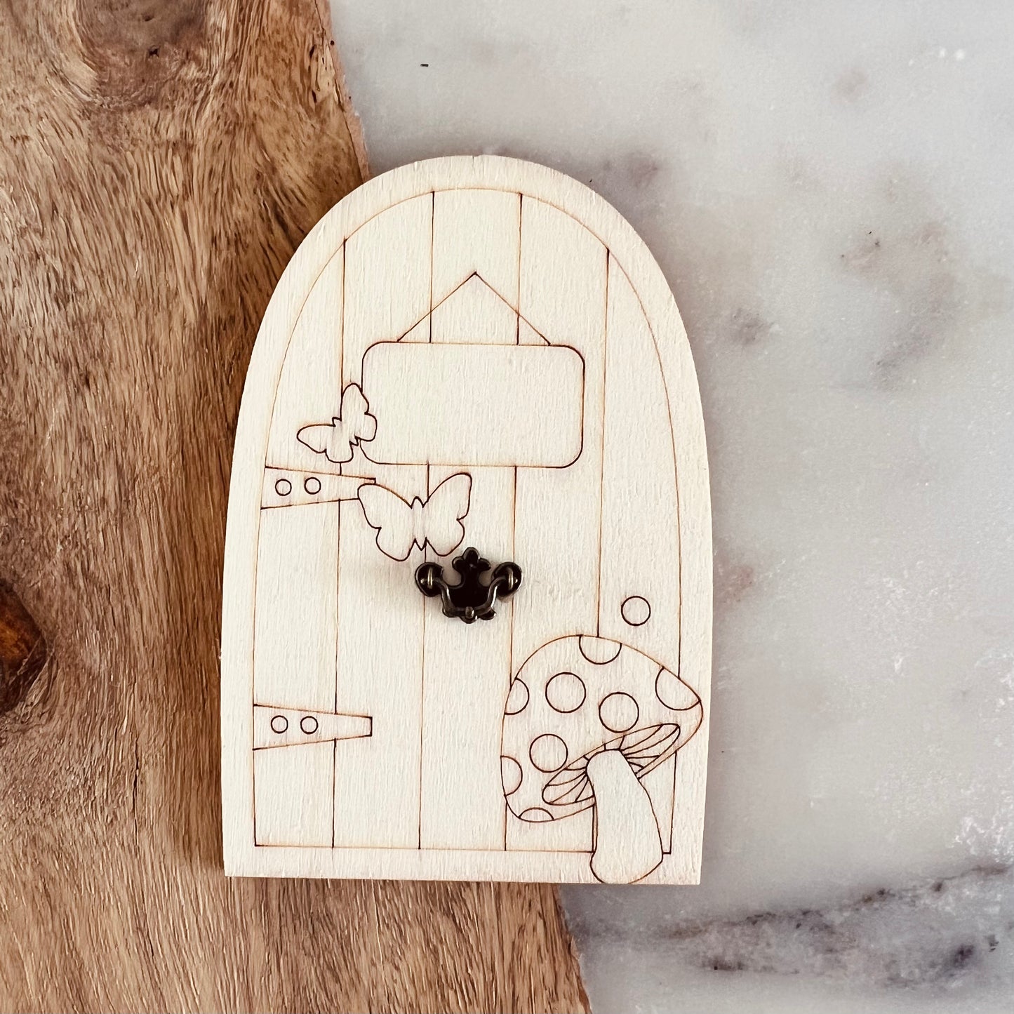 Wooden fairy door