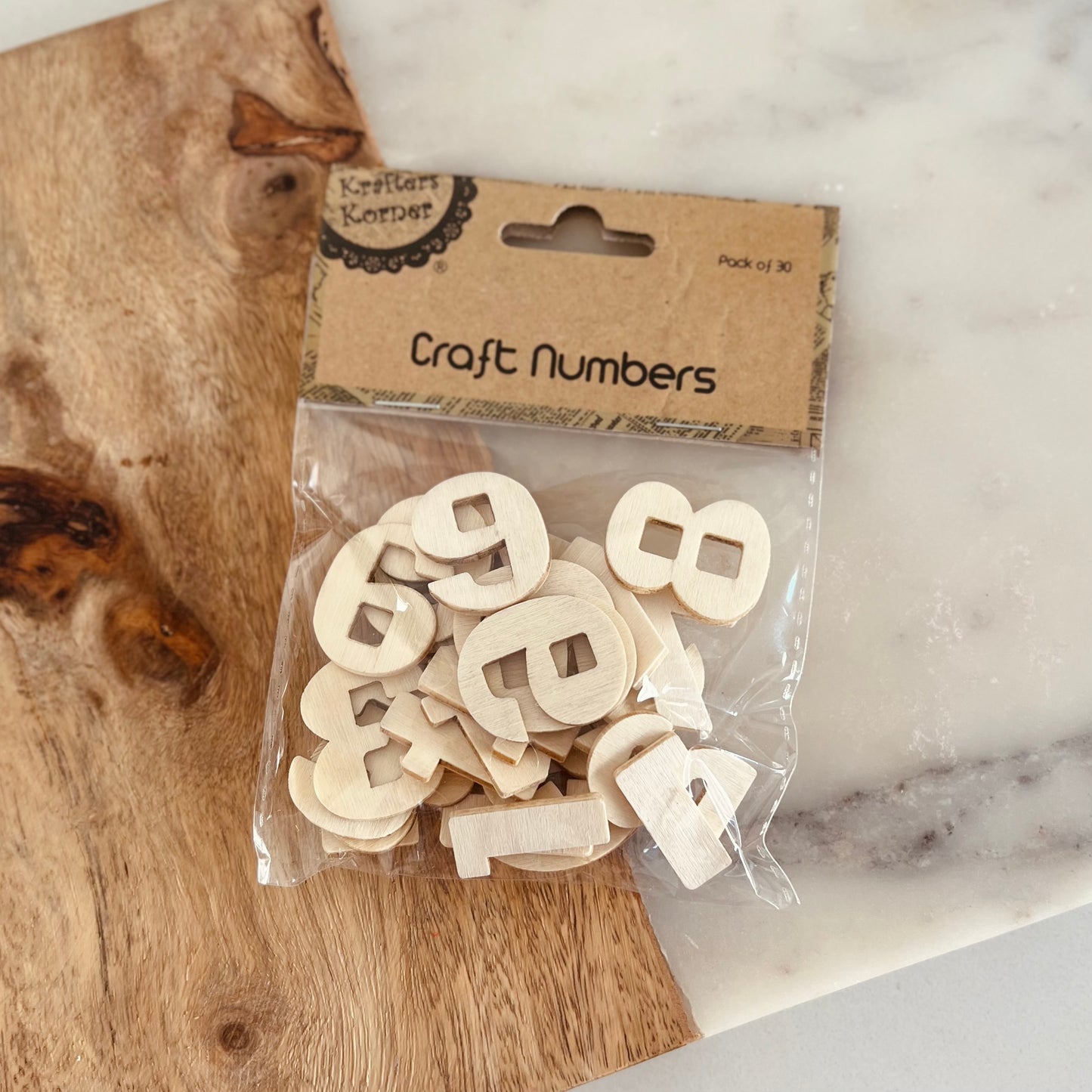 Wooden craft numbers