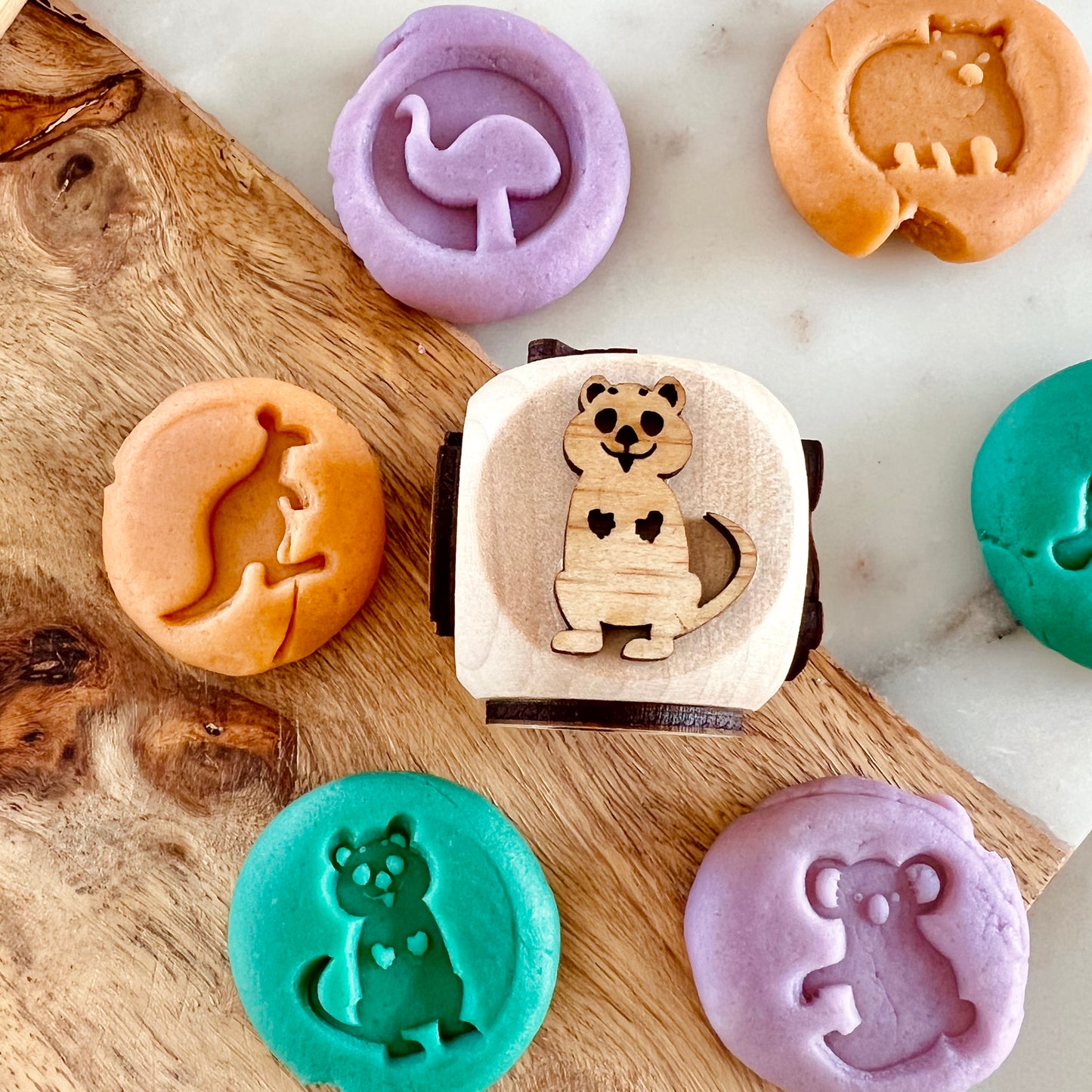 Australian Animals 6-in-1 play dough stamp