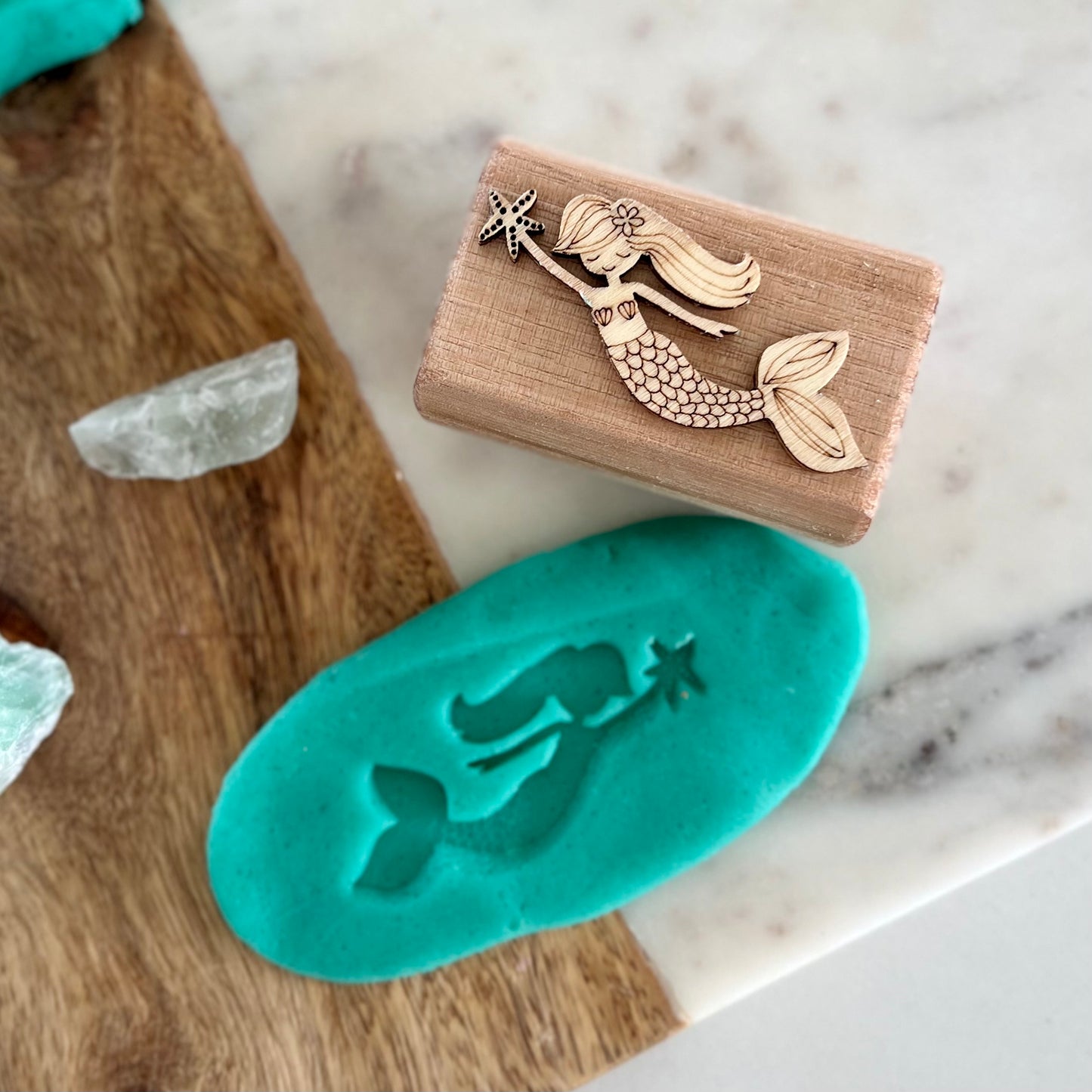 Mermaid Marina play dough stamp