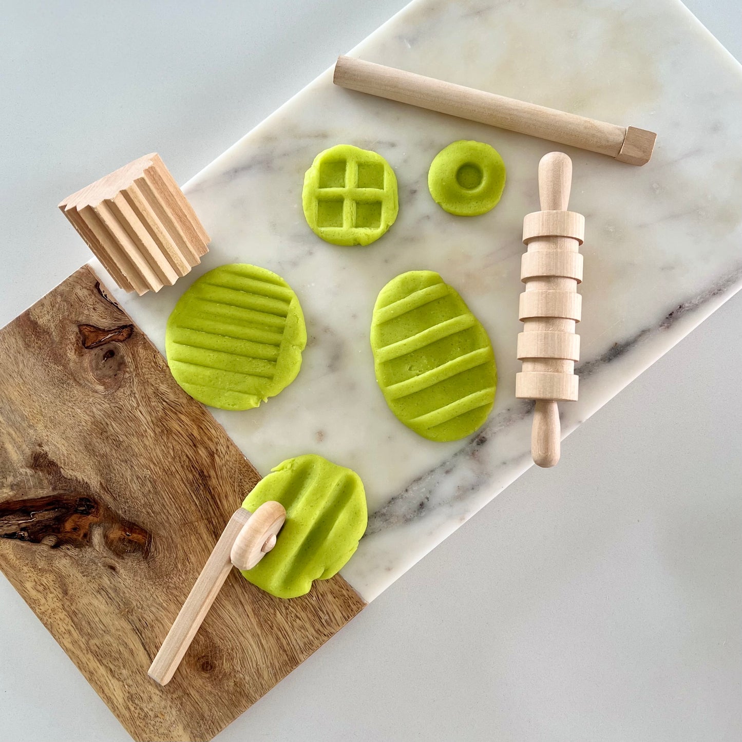 4-piece wooden dough tool kit