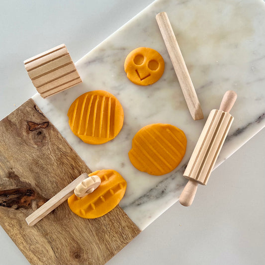 4-piece wooden dough tool kit