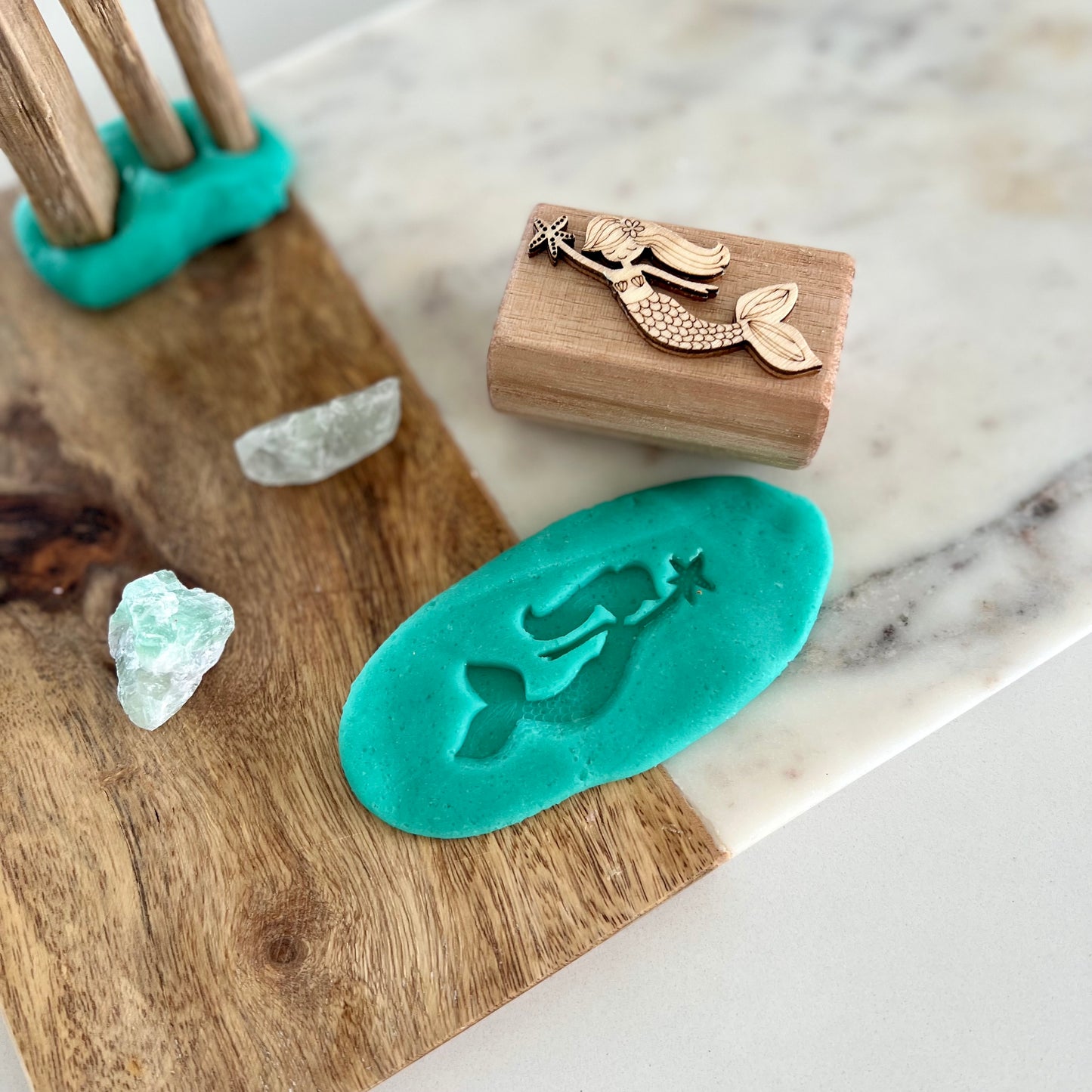 Mermaid Marina play dough stamp